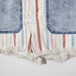 American Eagle  Striped Denim Cut-Off Shorts Size 6 Striped AEO Mom Shorts Photo 3