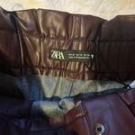 ZARA Brown Leather Skirt Photo 2