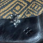 Patricia Nash  Leandra Black Tan Leather Tribal Weave Flap Crossbody bag Photo 3