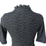 NWT, Andria Lieu Collection Horseshoe Neck with Ruffle Trim Neck and Sle… Black Photo 8