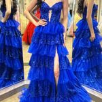 Sherri Hill Blue Prom Dress Photo 0