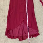 Jenny Packham Bridesmaids Chiffon Wrap Gown Burgundy 0 Photo 10