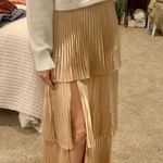 Lizard Thicket  Light Pink Tiered Pleated Maxi Skirt Photo 0