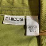 Chico's Y2K Denim 4 Pocket Light Apple Green Jacket Size 1 Medium Photo 4