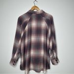 BDG Urban Outfitters NWT Brendan High Low Hem Button Front Flannel Shirt Size XS Photo 7