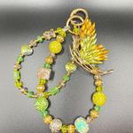 Handmade 💚💛Luxury Bag Charm / Phone Chain /Keychain Colorful Rhinestone Crystal Butterfly Photo 3