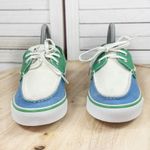 Sperry  Top Sider Biscayne Canvas Boat Shoes Colorblock Green Blue White Size 7.5 Photo 1