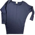 Nymphe  Tunic Womens Medium Navy Dolman Long Sleeve Boat‎ Neck Long Shirt Top Photo 0