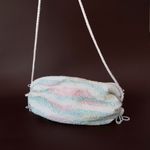 Vintage 90s Vanessa Pastel Beaded Slouchy Evening purse Shoulder Bag Pink Photo 1