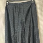 Theory  Silk Fluid Pull On Black Blue Multi Flower Silk Wide Pants Small NWT Photo 5