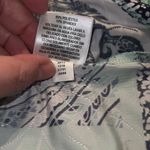 JM Collection JM‎ Collection Blue/Green Textured Paisley Blouse Size Large Photo 4