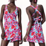 ZARA  Boho Print Strappy Back Flirty Mini Dress Photo 1