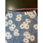 LL Bean Floral Lined Skirt‎ Side Zip Womens 10 Reg Favorite Fit Straight Preppy Blue Photo 9