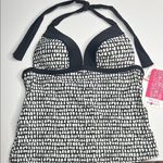 Hula Honey Bump in the Road Printed Push-Up Halter Tankini Top. Size XS Photo 1