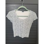 Brandy Melville  Zelly Floral Ruffle Short Sleeve Top Photo 2