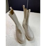 Steve Madden Yairy Ivory Leather Lug Chelsea Boots Size 9.5M Women's Photo 1