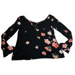 Billabong  Distant Highway Blouse Top Size Small Lightweight Floral Print Photo 3
