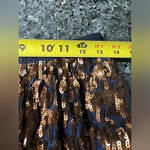 J.Crew Navy Blue Bronze Copper Formal Sequin A-Line Party Mini Skirt Size 0 NWT Photo 8