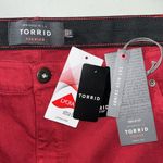 Torrid Premium NWT Size 30S Scarlet Wine Red Sky High Skinny Leg Jeans Photo 2