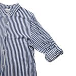 Tommy Bahama  Chambray Striped Boyfriend Beach Cover Up Shirt Womens Large Photo 5