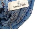 Poupette St Barth Romper Smocked Dolman Sleeve Tasseled Geometric Print‎ Blue XS Photo 12