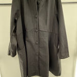 Torrid  Black Wool Blend Hooded Coat Size 5 Plus 26/28 Button Front A-Line Jacket Photo 0