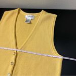 Talbots Vintage Butter Yellow Wool Blend Sweater Vest Petite Photo 8