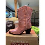 MIA WOMENS‎   COWBOY METALLIC PINK BOOTS SIZE 7.5 Embroidered Western Festival Photo 1