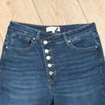 Risen Jeans Womens 11 30 Blue Denim Cropped Flare Button Fly Crossover High Rise Photo 1