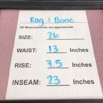 Rag and Bone Capri Ripped Hem Denim Blue Jeans in Hampton W1526K520HAM Size 26 Photo 9