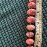 VTG Polished Faux Swirl Coral Beaded Necklace Choker Style 17” Hook Close Pink Photo 5