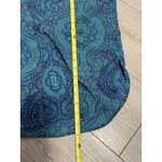 Victoria's Secret  Medium‎ Gold Label Vintage Pajama Top Paisley Green Purple Photo 3