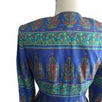 Adrianna Papell 100% Silk Vintage Patterned Blazer Jacket Size 4P Photo 4