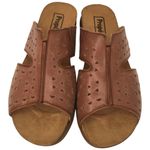 Propet Fionna Leather Cork Laser Cut Slides Sandal Womens Brown 7 Photo 7