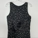 Oleg Cassini Black Tie  Vintage Black Polka Dot Dress size 10 Photo 2
