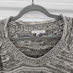 CAbi Tunic Womens XS Scoop Neck Chunky Knit Marled Black & White Sweater Photo 2