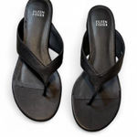 Eileen Fisher  Black Leather Minimalist Sandals, Women's Size 9 Photo 0