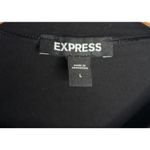 EXPRESS  Mock Neck Size Large Black Body Contour High Compression Long Sleeve Photo 4