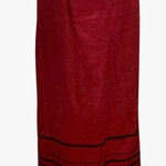 Nine Company Vintage Y2K Skirt 10 Red Fringe Hem Wool Blend Midi Boho Western Photo 0