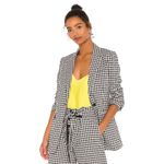Rag and Bone NWT Ames Blazer in Black White Gingham Seersucker Jacket 6 $495 Photo 1