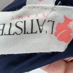 L'ATISTE Metallic Halter Honeycomb Dress Blue Gold Size Large NWT Photo 9