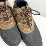 L.L. Bean Mens Rubber Classic Duck Boots Low Cut Shoes Brown Black 7 Photo 1