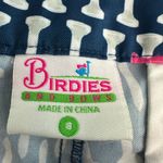 Birdies and Bows Golf Shorts Tee Bow Print Navy Blue Pink Size 8 Photo 2
