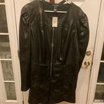 Ashley Stewart Women's  romper16 Black Faux Leather Photo 0