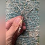 Vintage silver multi chain link locket clasp necklace Photo 4