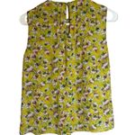 ZARA  smocked yellow floral high neck tank sleeveless‎ blouse size XS Photo 4