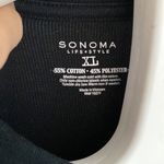 Sonoma  XL womens ribbed black long sleeve tee shirt cotton blend Photo 1