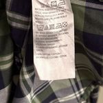 Joan Rivers Long Sleeve Green Blue White Plaid Shirt Back Ruffle Detail Medium Photo 10