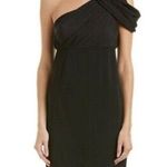 Rachel Zoe Samantha Silk-Blend Cocktail One Shoulder Dress Black Size 10 Medium Photo 7