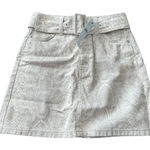 Topshop Women's Size 4 Beige Animal Print Belted Mini Skirt Photo 0